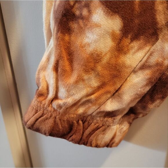 Sundown by Splendid Tie Dye Zip Up Hoodie Brown  Small NWT - Picture 5 of 9